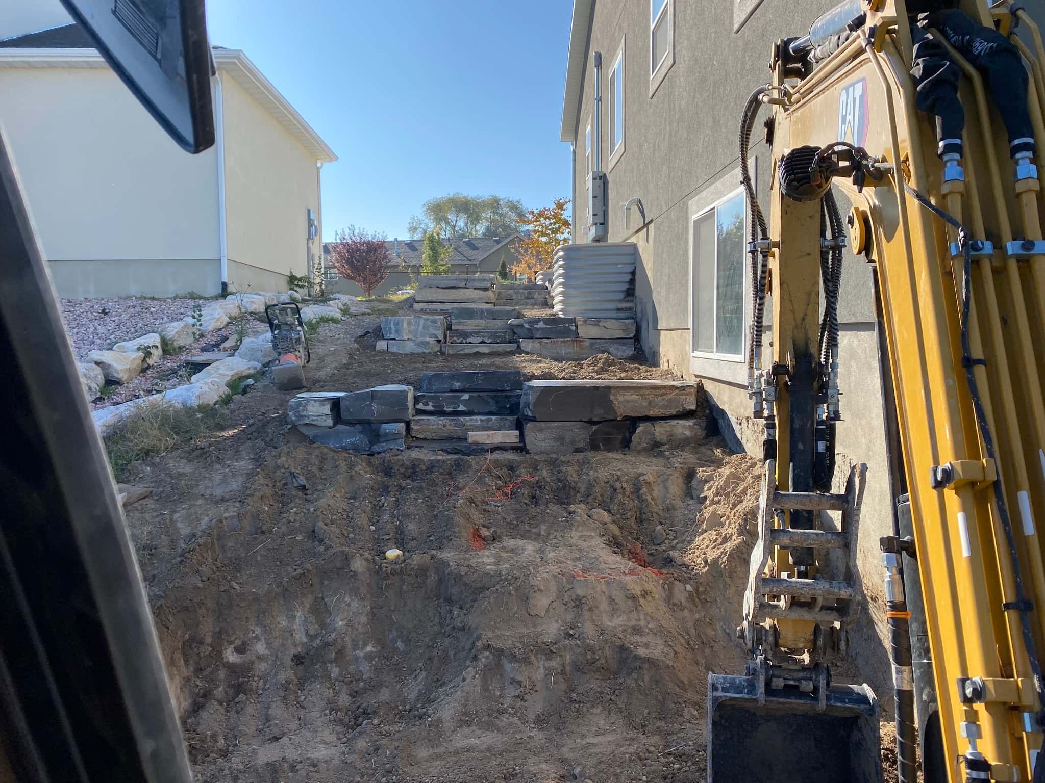 Breathtaking completed water feature with crystal clear water