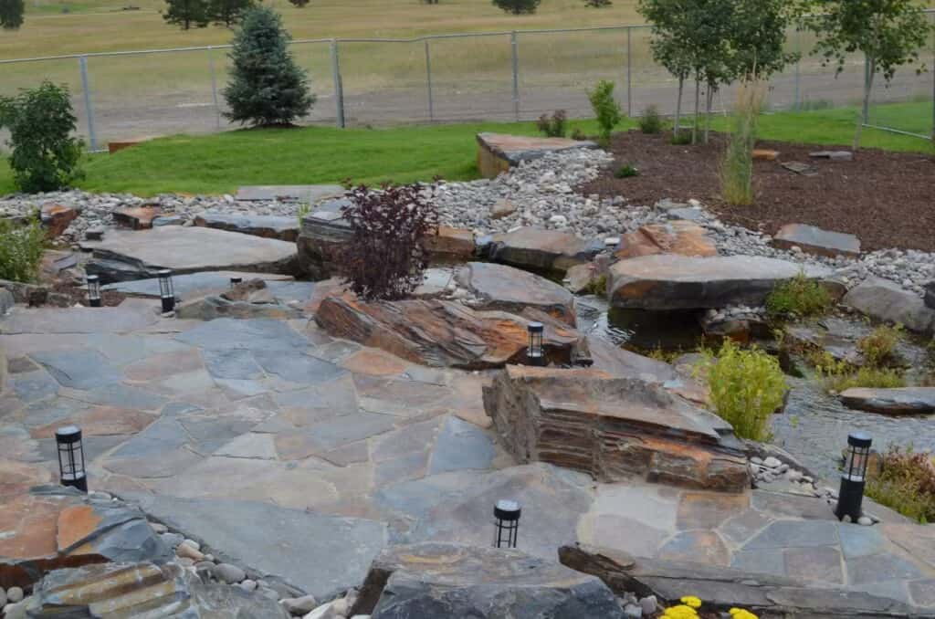 Water feature design and installation example - Utah project